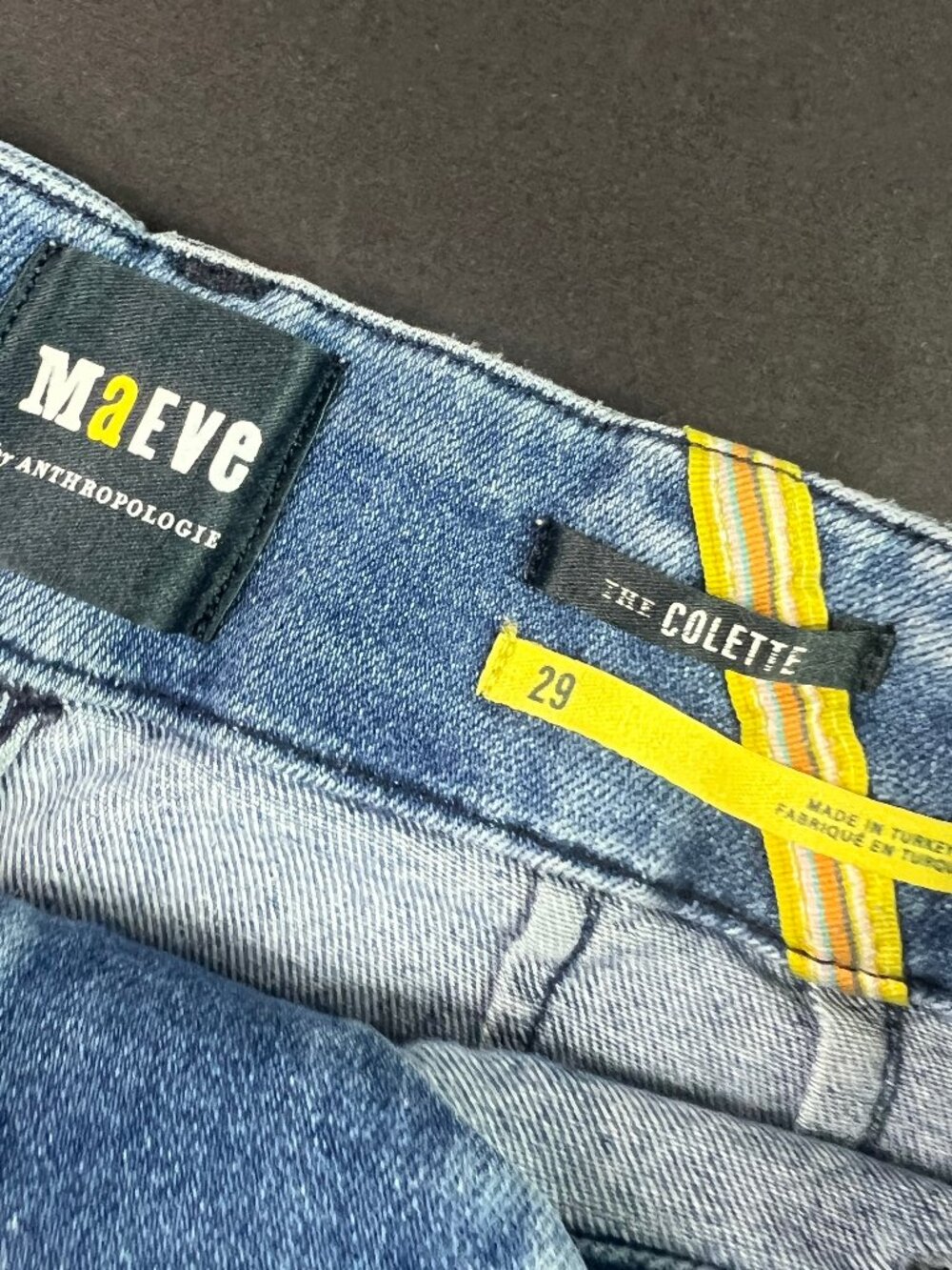 Maeve Jeans Women 29x23* Colette Wide Leg High Rise Crop Blue Faded Denim Tag 29 - Picture 7 of 16